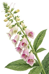 Poisonous Plant Foxglove isolated on transparent background