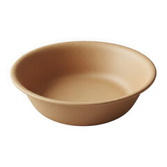 Eco friendly disposable paper bowl on white background isolated on white background