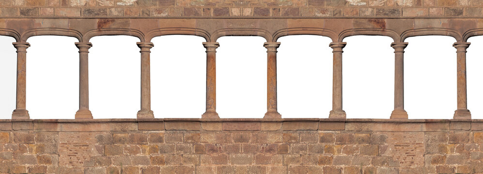 On the streets in Catalonia, public places. Elements of architectural decorations of buildings, doorways and arches. 