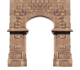 On the streets in Catalonia, public places. Elements of architectural decorations of buildings, doorways and arches, plaster moldings and patterns.  © Kozlik_mozlik