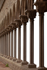 On the streets in Catalonia, public places. Elements of architectural decorations of buildings, doorways and arches, plaster moldings and patterns.  © Kozlik_mozlik