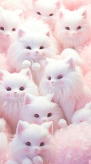 Fototapeta premium Fluffy pastel fox animal mammal kitten.