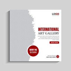 Art Gallery Social Media Instagram Post Banner Template