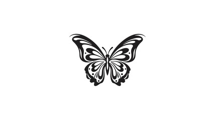 Intricate butterfly design a beautiful and delicate black silhouette