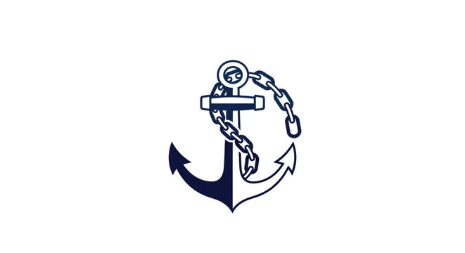 Nautical Anchor with Chain Symbolizing Stability and Maritime Heritage.