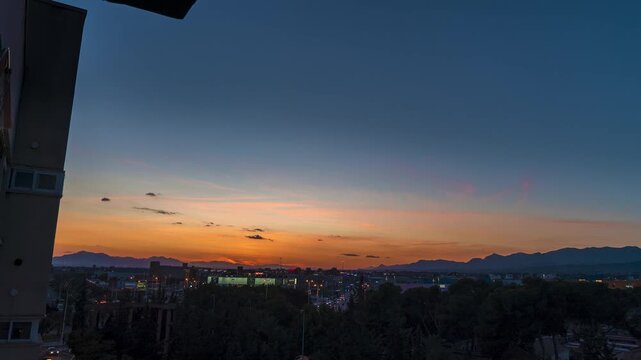 Timelapse atardecer elche alicante espa&ntilde;a