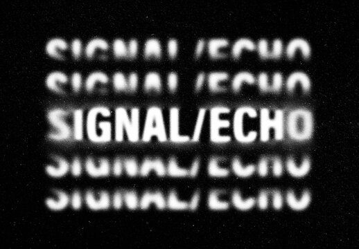 Signal Echo Text Effect Mockup