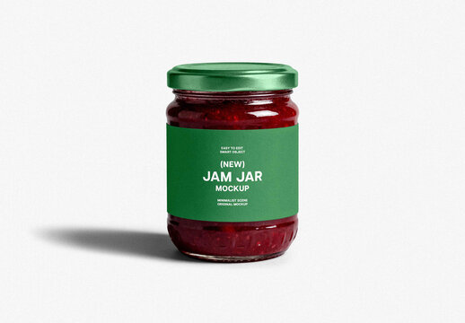 Glass Jam Jar Mockup