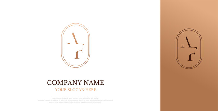 Initial AF Logo Design Elegant