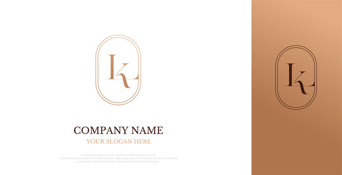 Initial LK Logo Design Elegant