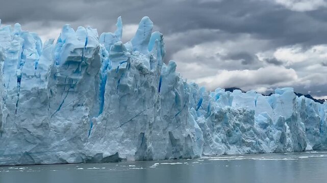 Antarctic Glacier Calving as Iceberg Collapses into Ocean