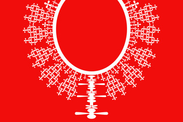 Ethnic white lace neckline collar,fashion art design.jewelry pattern design.