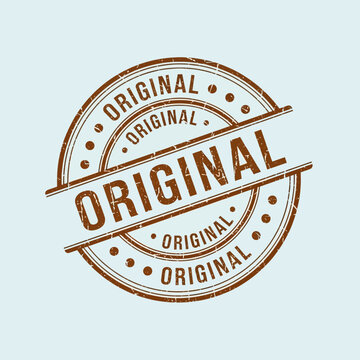 Brown Original Stamp with Circle Design.