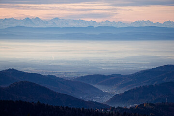 Obraz premium Les Alpes Suisses depuis les Vosges