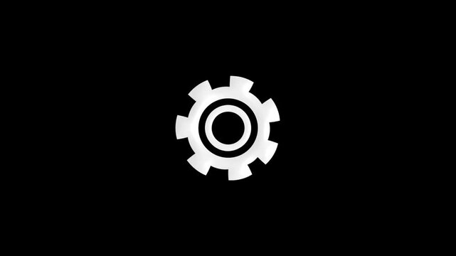 setting Icon vector illustration. Gear Sign icon or Cog settings sign for web and app. Simple black setting gear icon isolated on white background.