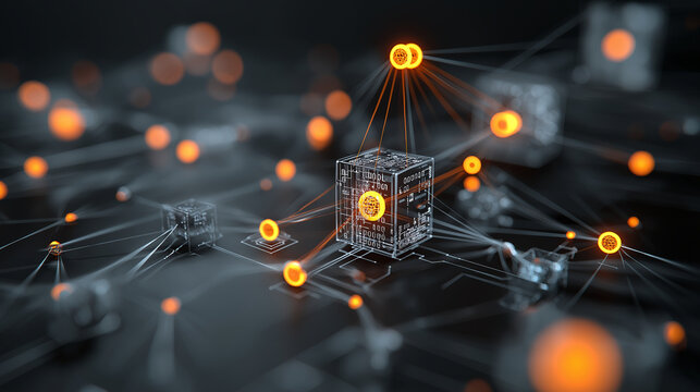 A professional visualization of AI model training using structured data and neural networks.
