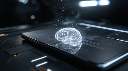 A visualization highlighting edge AI where machine learning runs directly on devices for real-time intelligence.