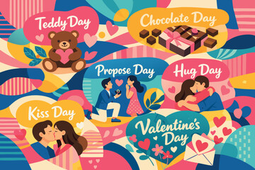 Obraz premium Sweet Moments From Hug To Valentine day