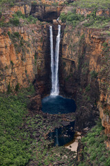 Aerial View of Jim Jim Falls in Kakadu National Park, Northern Territory, Australia © Ernie.Imagery