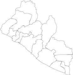 Obraz premium Outline map of liberia vector illustration 