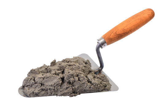 Brick laying tool on white background