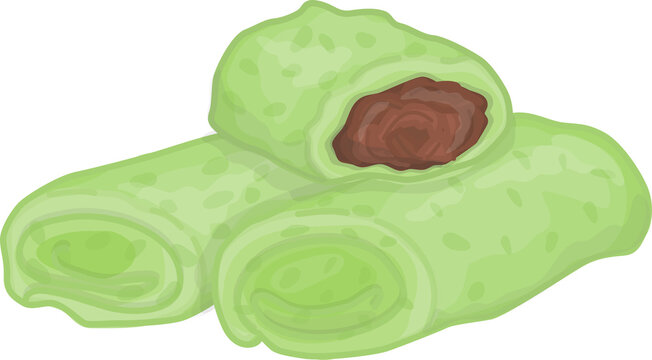 Indonesian Food Dadar Gulung Illustration