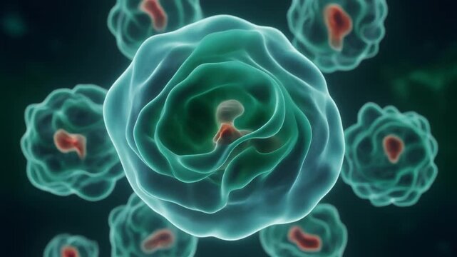 Cellular Autophagy Initiation Phase Visualized as Abstract Cellular Activation
