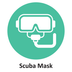 Scuba Mask Vector icon which can easily modify or edit