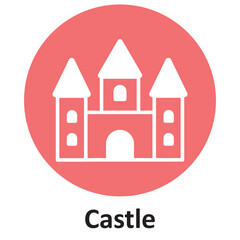 Castle Vector icon which can easily modify or edit