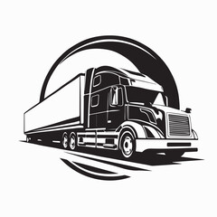 Semi Truck And Trailer vector. Semi Truck And Trailer Stock Illustration