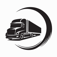 Semi Truck And Trailer vector. Semi Truck And Trailer Stock Illustration