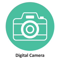 Digital Camera Vector icon which can easily modify or edit