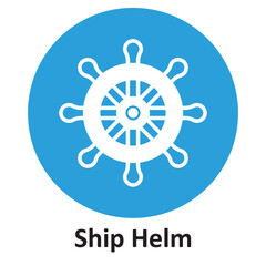 Ship Helm Vector icon which can easily modify or edit