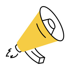 A doodle style illustration showing microphone
