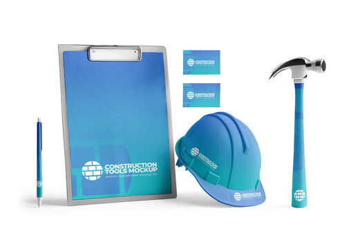 Construction Branding Kit Mockup