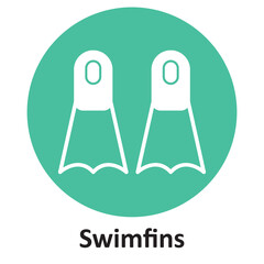 Swimfins Vector icon which can easily modify or edit