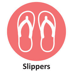 Slippers Vector icon which can easily modify or edit