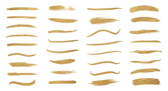 Golden Brush Strokes and Underline Accents