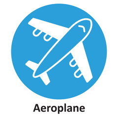 Aeroplane Vector icon which can easily modify or edit