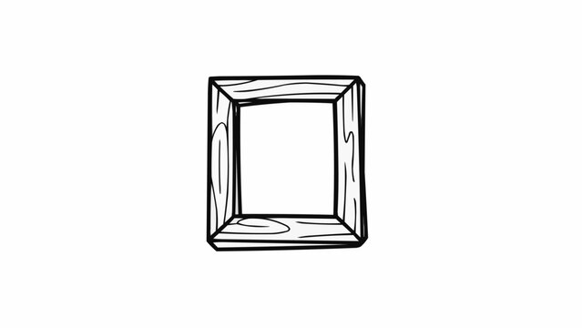 Hand Drawn Square Frame Illustration.