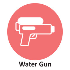 Water Gun Vector icon which can easily modify or edit