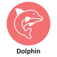 Dolphin Vector icon which can easily modify or edit