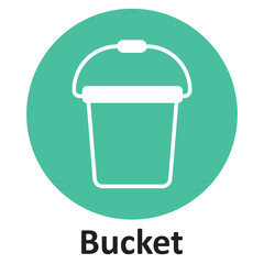 Bucket Vector icon which can easily modify or edit
