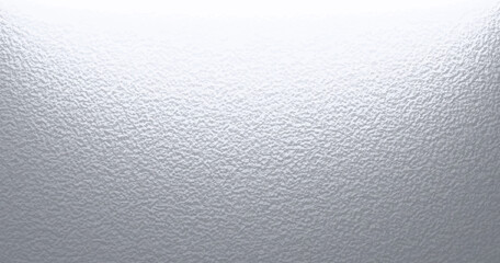 Frosted glass surface with silver ice pattern background. Gradient glossy rough material effect.