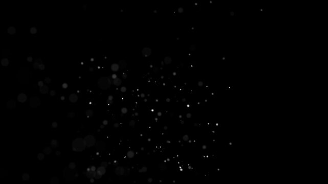 Turbulent soot and burnt wood particles flying in a dark storm.