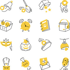 Collection of Communication Doodle Style Illustrations 
