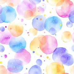 Watercolor Bubbles: An artistic display of pastel-colored bubbles, each one showcasing a vibrant interplay of hues and textures that dance across the visual field. 