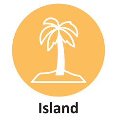 Island Vector icon which can easily modify or edit