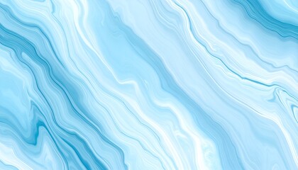 Obraz premium Abstract, fluid, light-blue and white marbling, with soft, flowing lines