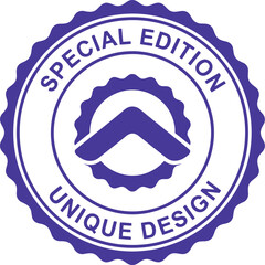 Purple Special Edition Badge Stamp with Unique Design Text for Branding and Promotions